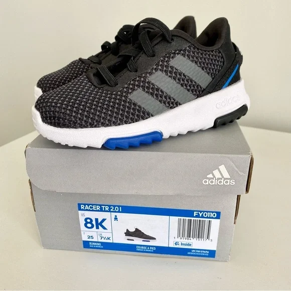 Adidas Kids Racer TR 2.0 Shoes - Black and Blue - Picture 2 of 6
